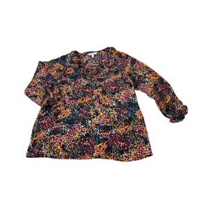 Pioneer Woman Blouse Womens Small Long Balloon Sleeve Pullover Floral Multicolor